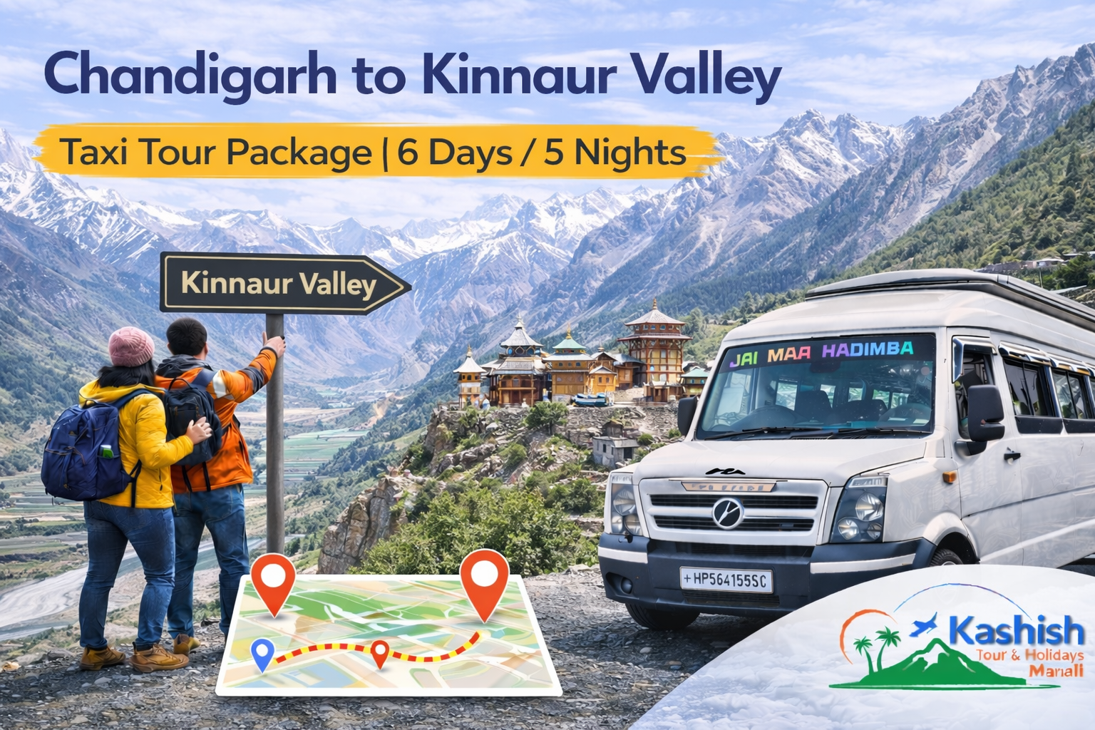 Chandigarh to Kinnaur Valley Taxi Tour