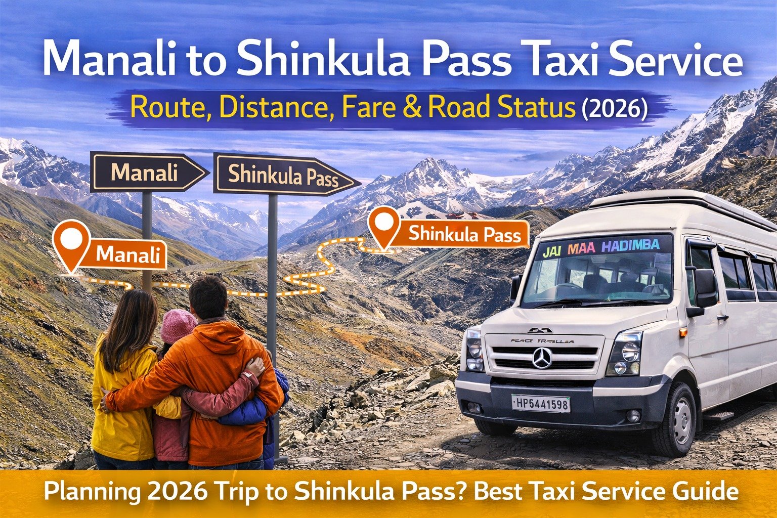 Manali to Shinkula Pass Taxi Service – Route, Distance, Fare & Road Status (2026)