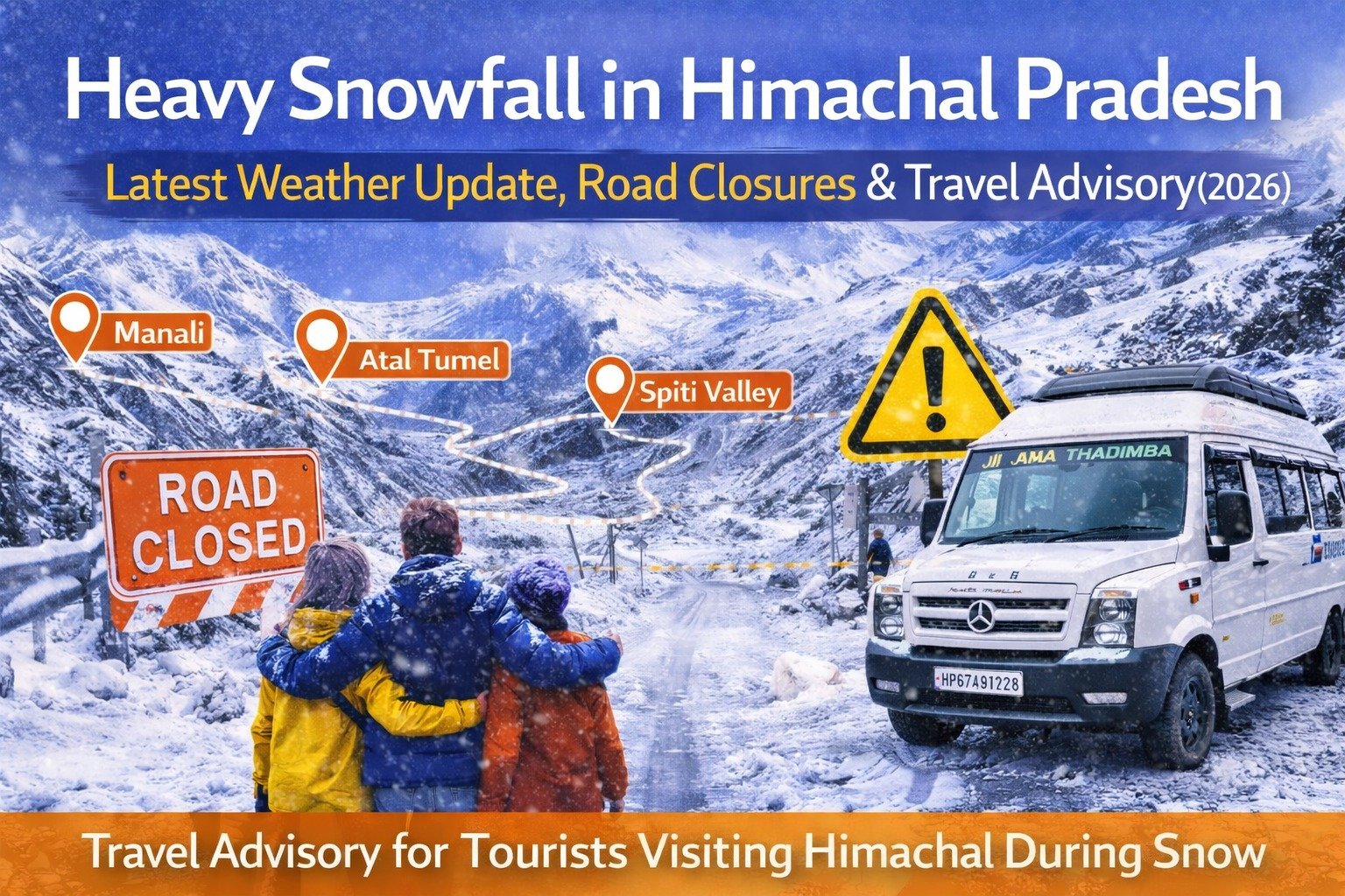 Heavy Snowfall in Himachal Pradesh: Latest Weather Update, Road Closures & Travel Advisory (2026)